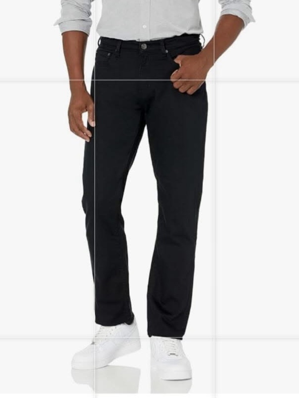 Amazon Essentials Men's Athletic-Fit Stretch Jeans. Black size 36x28 new
